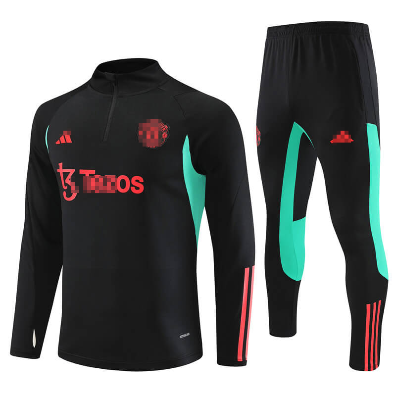 Sudadera de Entrenamiento Manchester United 2023/2024 Negro/Verde Kit